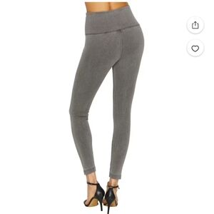 Lysse Shaping Leggings, Women's Size Large, Gray Denim Look,Built-in Tummy Panel